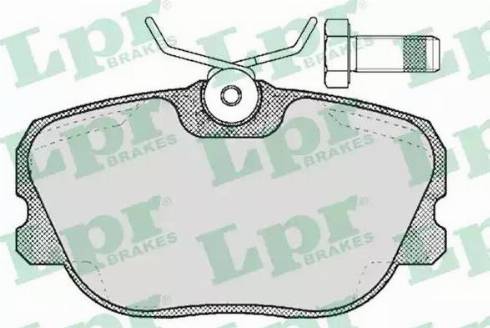 LPR 05P356 - Тормозные колодки, дисковые, комплект avtokuzovplus.com.ua