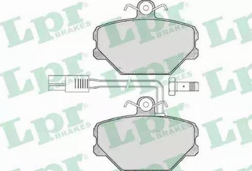 LPR 05P468 - Гальмівні колодки, дискові гальма autocars.com.ua