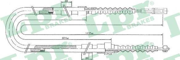 LPR C0031B - Тросик, cтояночный тормоз avtokuzovplus.com.ua