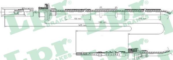 LPR C0046C - Трос, управління зчепленням autocars.com.ua