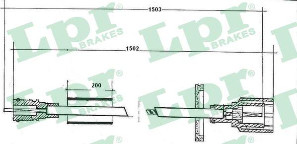 LPR C0053SP - Тросик спідометра autocars.com.ua