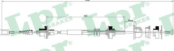 LPR C0058C - Трос, управління зчепленням autocars.com.ua