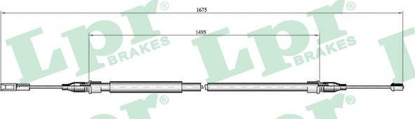 LPR C0059B - Трос, гальмівна система autocars.com.ua