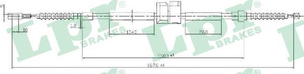 LPR C0062B - Трос, гальмівна система autocars.com.ua