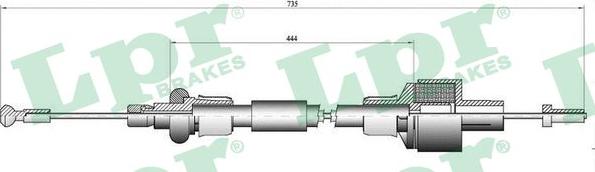 LPR C0080C - Трос, управління зчепленням autocars.com.ua