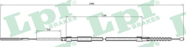 LPR C0083B - Тросик, cтояночный тормоз avtokuzovplus.com.ua