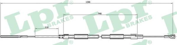LPR C0085B - Трос, гальмівна система autocars.com.ua