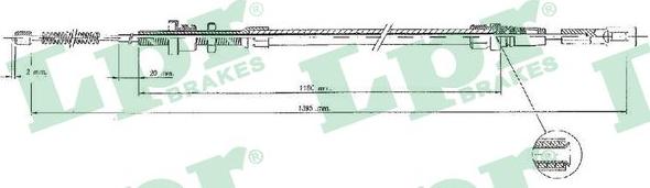 LPR C0091B - Трос, гальмівна система autocars.com.ua