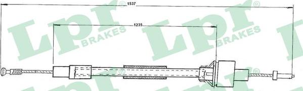 LPR C0093C - Трос, управління зчепленням autocars.com.ua
