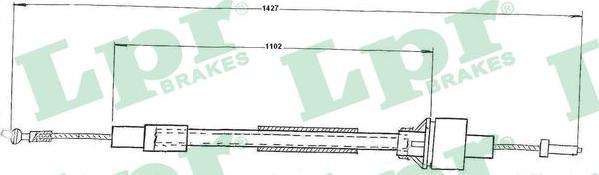 LPR C0094C - Трос, управління зчепленням autocars.com.ua