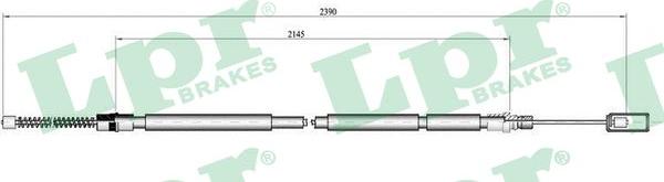 LPR C0103B - Тросик, cтояночный тормоз avtokuzovplus.com.ua