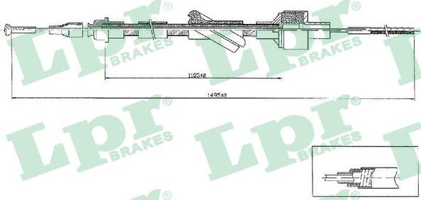 LPR C0103C - Трос, управління зчепленням autocars.com.ua