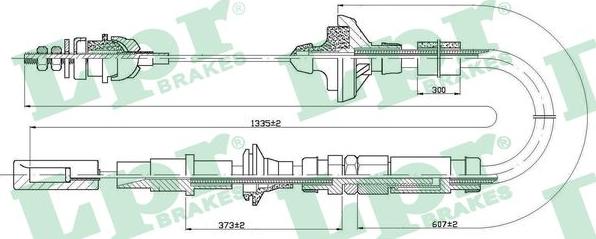 LPR C0107C - Трос, управління зчепленням autocars.com.ua