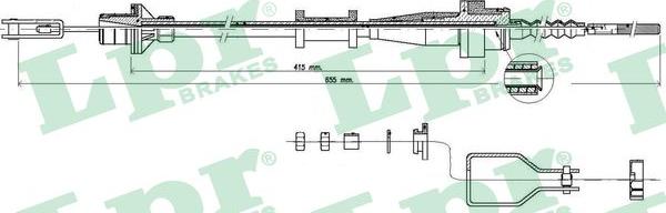 LPR C0114C - Трос, управління зчепленням autocars.com.ua