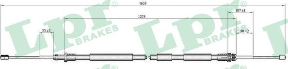 LPR C0118B - Трос, гальмівна система autocars.com.ua