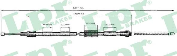 LPR C0124B - Трос, гальмівна система autocars.com.ua