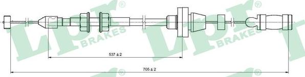 LPR C0130A - Тросик газу autocars.com.ua