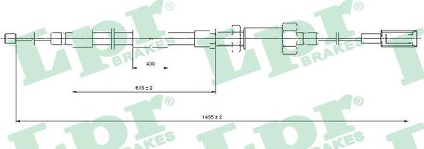LPR C0131B - Тросик, cтояночный тормоз avtokuzovplus.com.ua