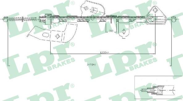 LPR C0133B - Тросик, cтояночный тормоз avtokuzovplus.com.ua