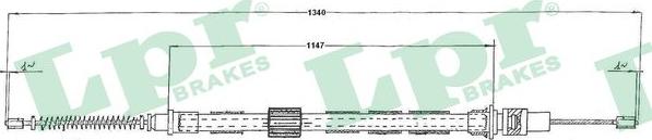 LPR C0147B - Трос, гальмівна система autocars.com.ua