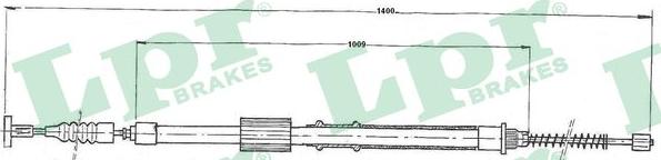 LPR C0153B - Трос, гальмівна система autocars.com.ua