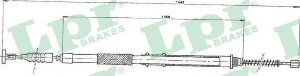 LPR C0154B - Трос, гальмівна система autocars.com.ua