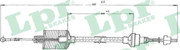 LPR C0159C - Трос, управление сцеплением avtokuzovplus.com.ua