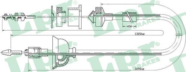 LPR C0168C - Трос, управління зчепленням autocars.com.ua