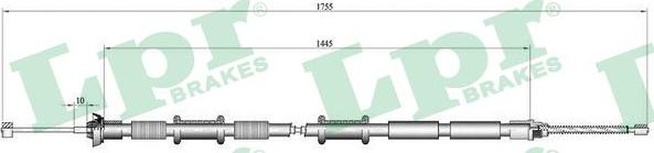 LPR C0169B - Трос, гальмівна система autocars.com.ua