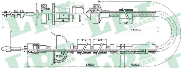 LPR C0169C - Трос, управління зчепленням autocars.com.ua