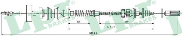 LPR C0175C - Трос, управління зчепленням autocars.com.ua