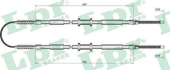 LPR C0179B - Тросик, cтояночный тормоз avtokuzovplus.com.ua