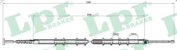 LPR C0188B - Трос, гальмівна система autocars.com.ua