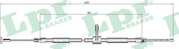 LPR C0189B - Трос, гальмівна система autocars.com.ua