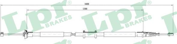 LPR C0198B - Трос, гальмівна система autocars.com.ua