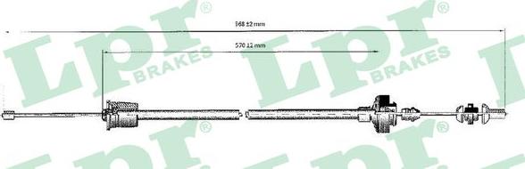 LPR C0208C - Трос, управління зчепленням autocars.com.ua
