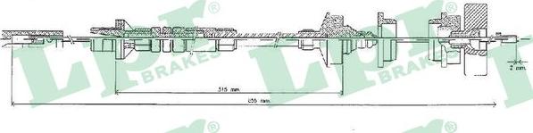 LPR C0219C - Трос, управління зчепленням autocars.com.ua