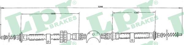 LPR C0220B - Трос, гальмівна система autocars.com.ua