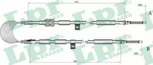 LPR C0240B - Тросик, cтояночный тормоз avtokuzovplus.com.ua