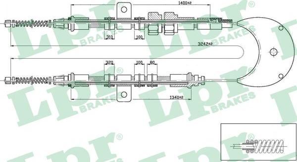 LPR C0241B - Трос, гальмівна система autocars.com.ua