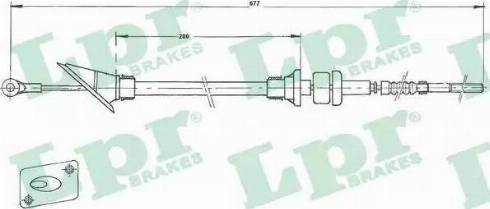 LPR C0243C - Трос, управління зчепленням autocars.com.ua