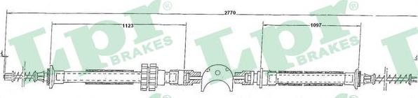LPR C0245B - Тросик, cтояночный тормоз avtokuzovplus.com.ua