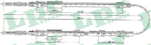 LPR C0278B - Трос, гальмівна система autocars.com.ua