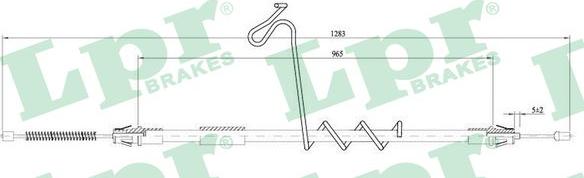 LPR C0292B - Трос, гальмівна система autocars.com.ua