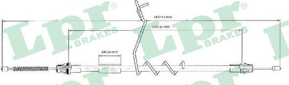LPR C0294B - Трос, гальмівна система autocars.com.ua