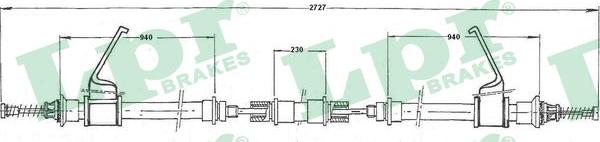 LPR C0299B - Трос, гальмівна система autocars.com.ua