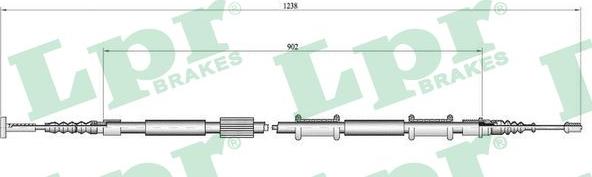 LPR C0340B - Трос, гальмівна система autocars.com.ua