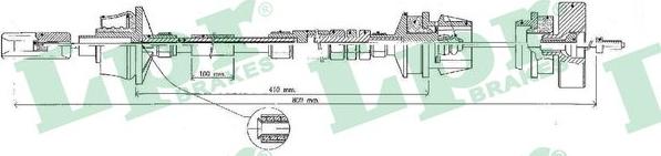 LPR C0341C - Трос, управління зчепленням autocars.com.ua