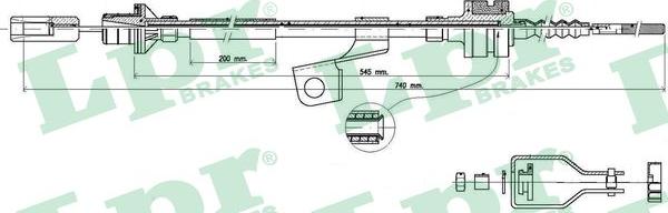 LPR C0369C - Трос, управління зчепленням autocars.com.ua