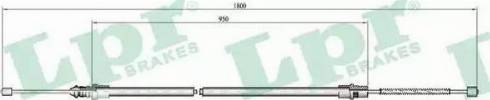 LPR C0370B - Трос, гальмівна система autocars.com.ua